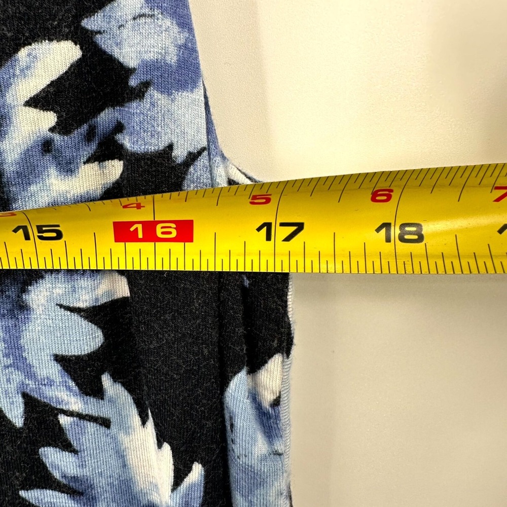 J. Jill Maxi Dress Womens S Blue Black Floral Print Sleeveless Pleated Side Slit - Picture 8 of 10
